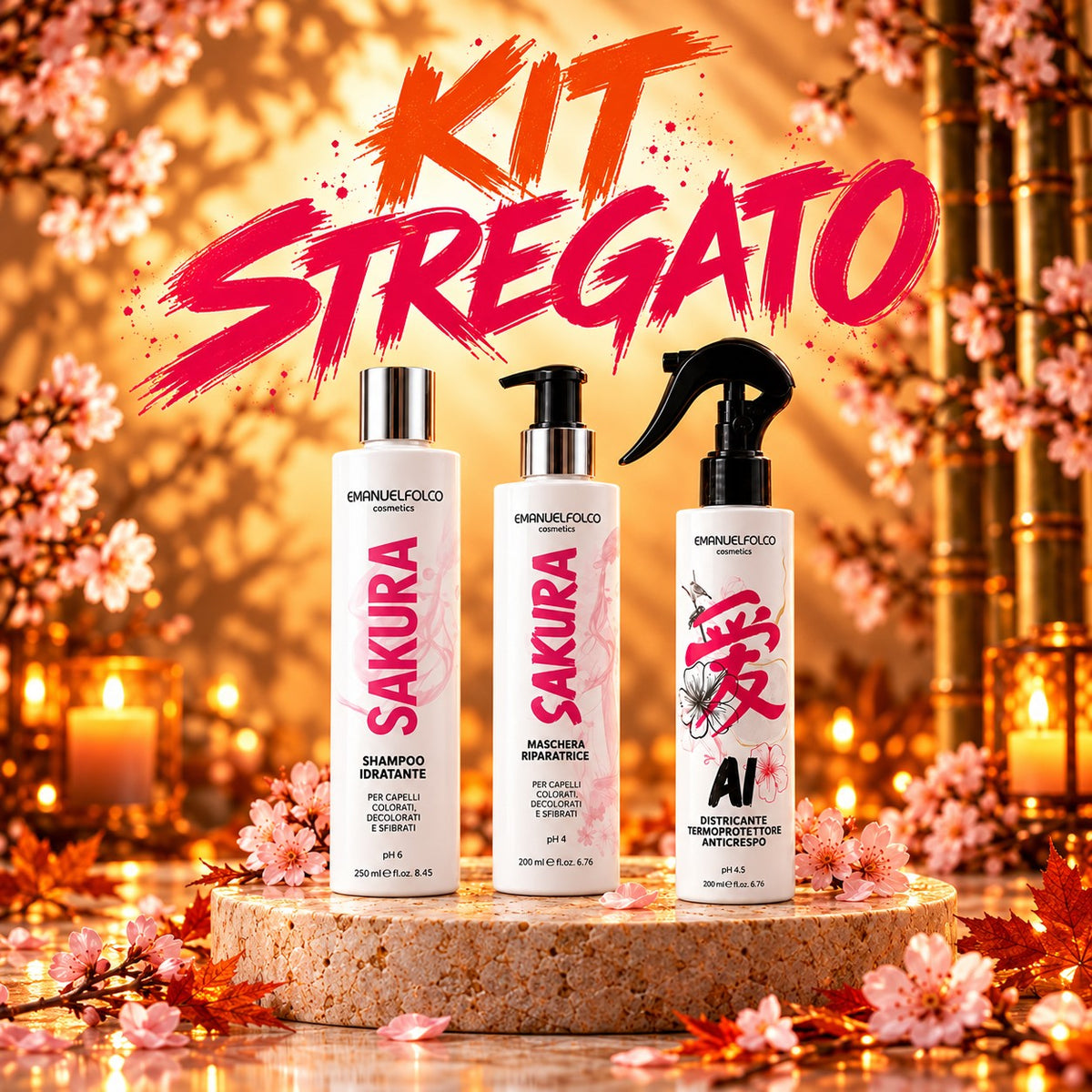 Kit Stregato: Sakura Shampoo, Sakura Maschera e Ai