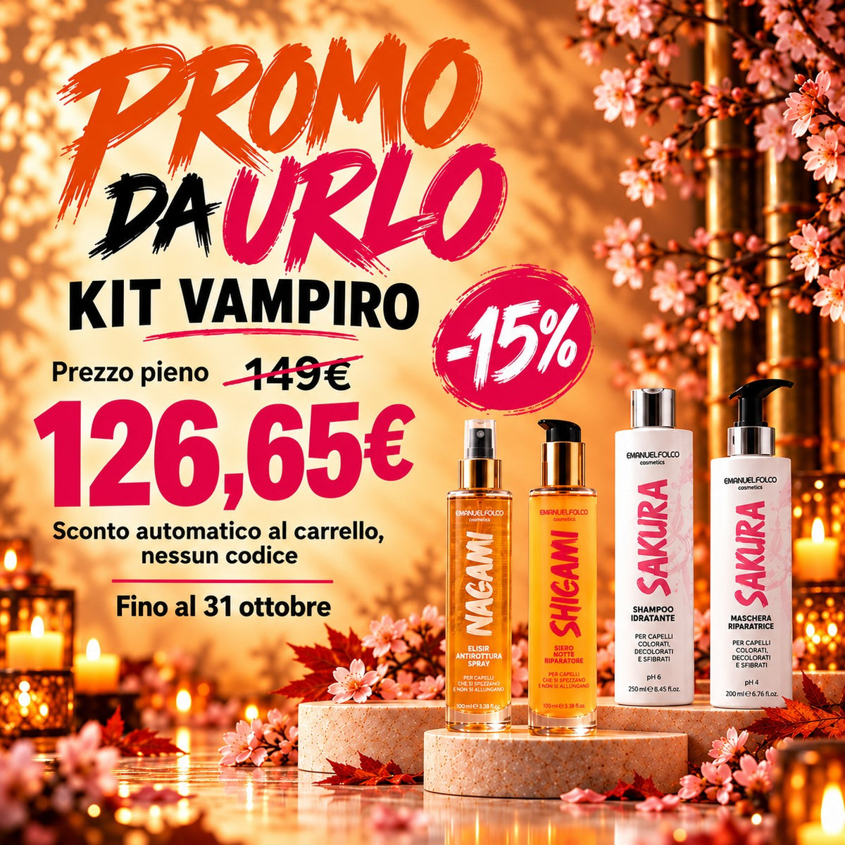 Kit Vampiro in Promo da Urlo: -15% al carrello