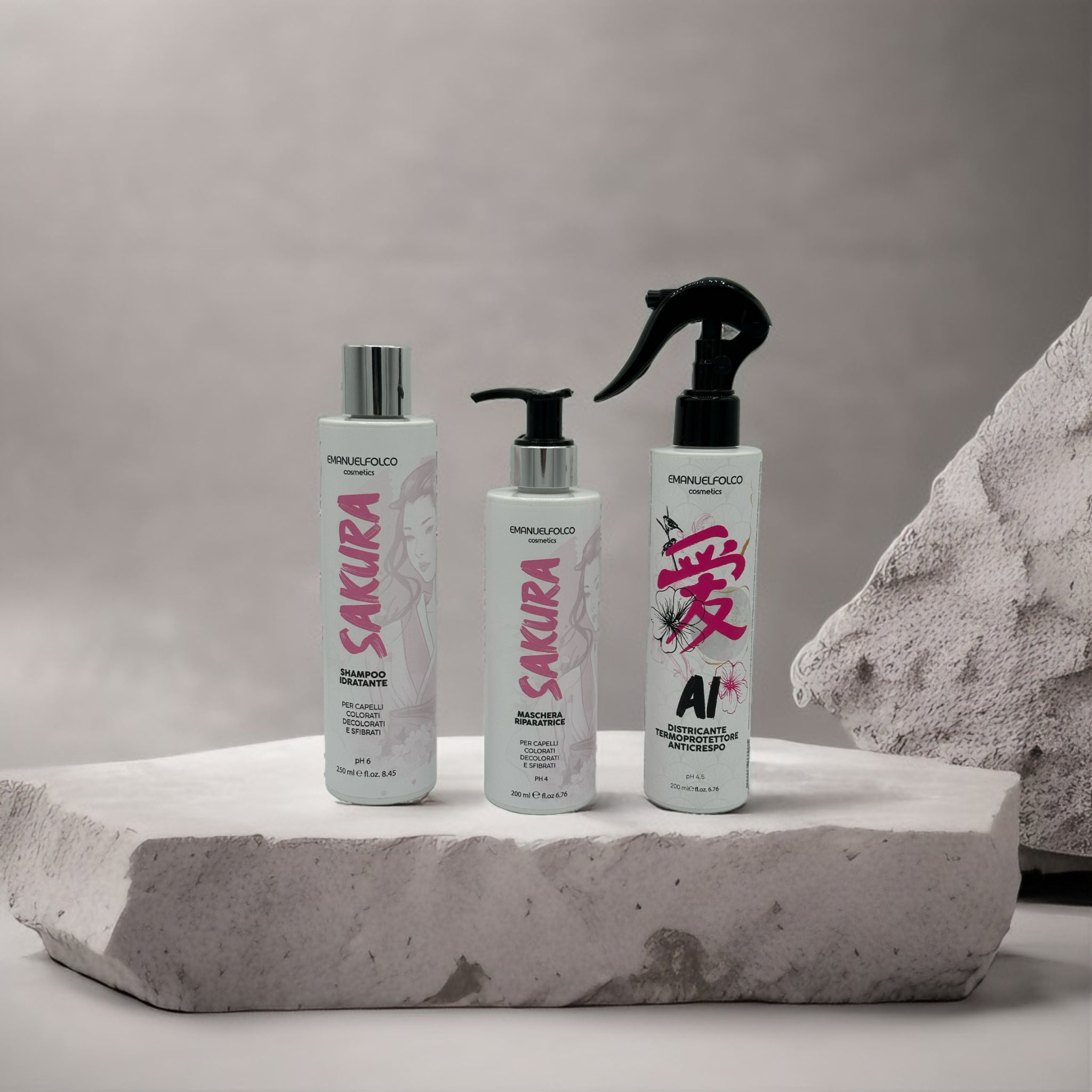 Combo Idratazione: Sakura Shampoo + Sakura Maschera + Ai Termoprotettore Anticrespo